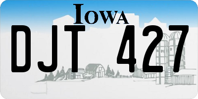 IA license plate DJT427