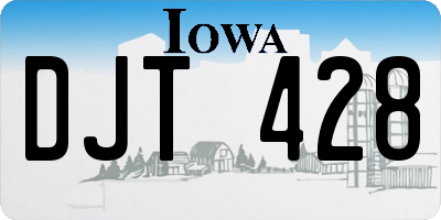 IA license plate DJT428