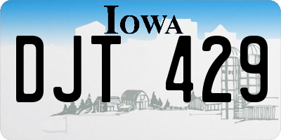 IA license plate DJT429