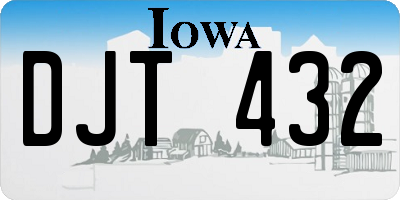 IA license plate DJT432