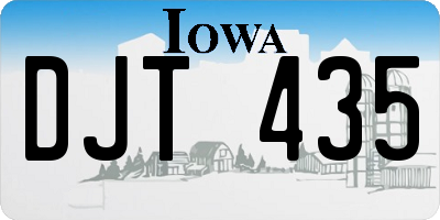 IA license plate DJT435
