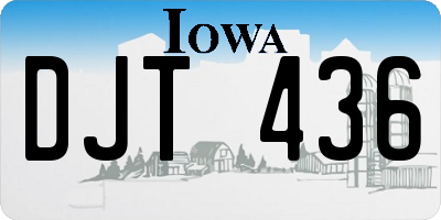 IA license plate DJT436