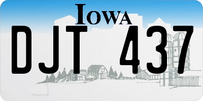 IA license plate DJT437
