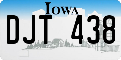 IA license plate DJT438