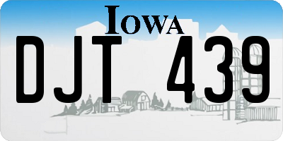 IA license plate DJT439