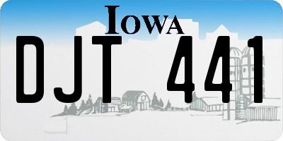 IA license plate DJT441