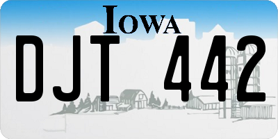IA license plate DJT442