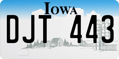 IA license plate DJT443