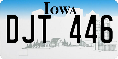IA license plate DJT446