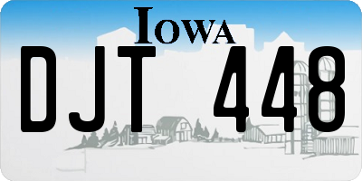 IA license plate DJT448