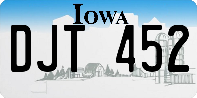 IA license plate DJT452