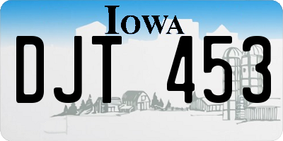 IA license plate DJT453