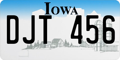 IA license plate DJT456