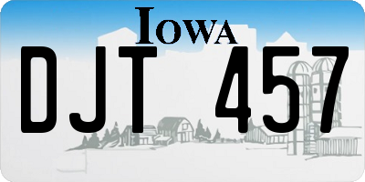 IA license plate DJT457