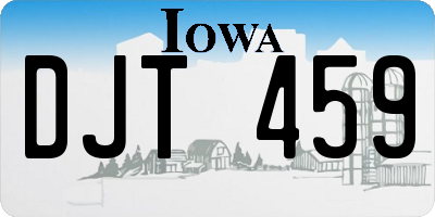 IA license plate DJT459