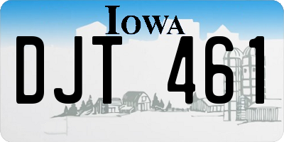 IA license plate DJT461