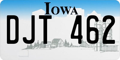 IA license plate DJT462
