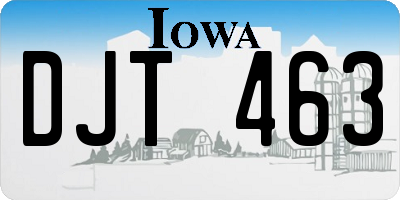 IA license plate DJT463