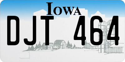IA license plate DJT464
