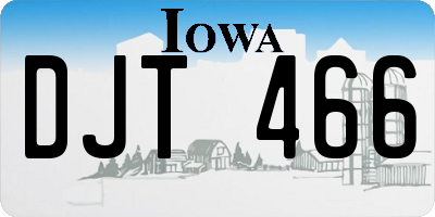 IA license plate DJT466