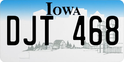IA license plate DJT468