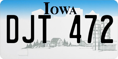 IA license plate DJT472