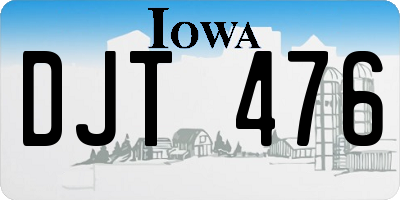 IA license plate DJT476