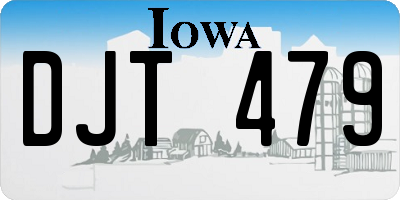 IA license plate DJT479