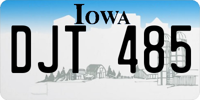 IA license plate DJT485