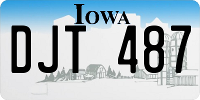 IA license plate DJT487