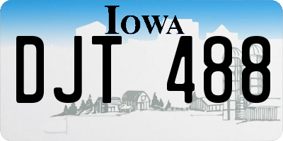 IA license plate DJT488