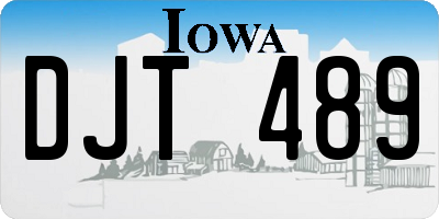 IA license plate DJT489