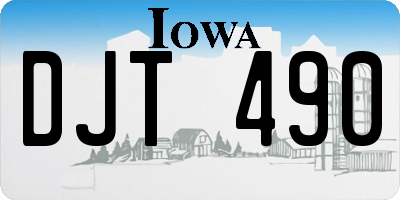 IA license plate DJT490