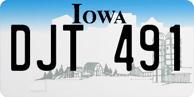 IA license plate DJT491