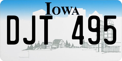 IA license plate DJT495