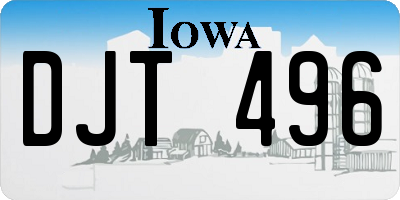 IA license plate DJT496