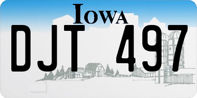 IA license plate DJT497