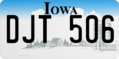 IA license plate DJT506