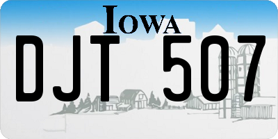 IA license plate DJT507