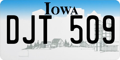 IA license plate DJT509