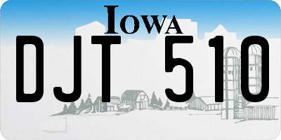 IA license plate DJT510