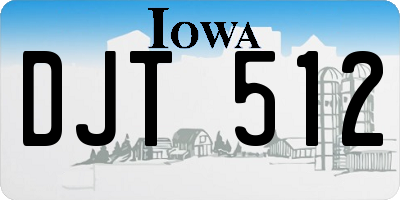 IA license plate DJT512