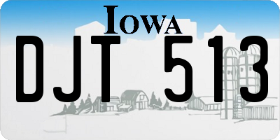 IA license plate DJT513