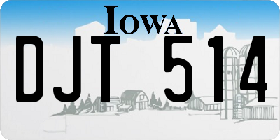 IA license plate DJT514
