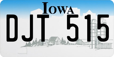 IA license plate DJT515