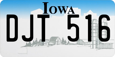IA license plate DJT516