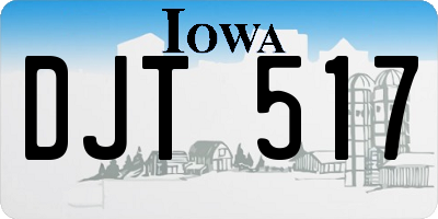 IA license plate DJT517