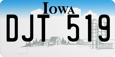 IA license plate DJT519