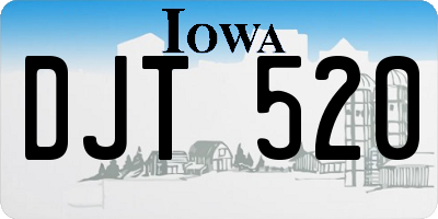IA license plate DJT520