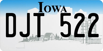 IA license plate DJT522